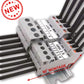 ONKA 2.5mm2 Hybrid Scriú / Spring Rail Terminal Block Terminal Block DIN Rail Terminal Block 2-wire liath, 1040002