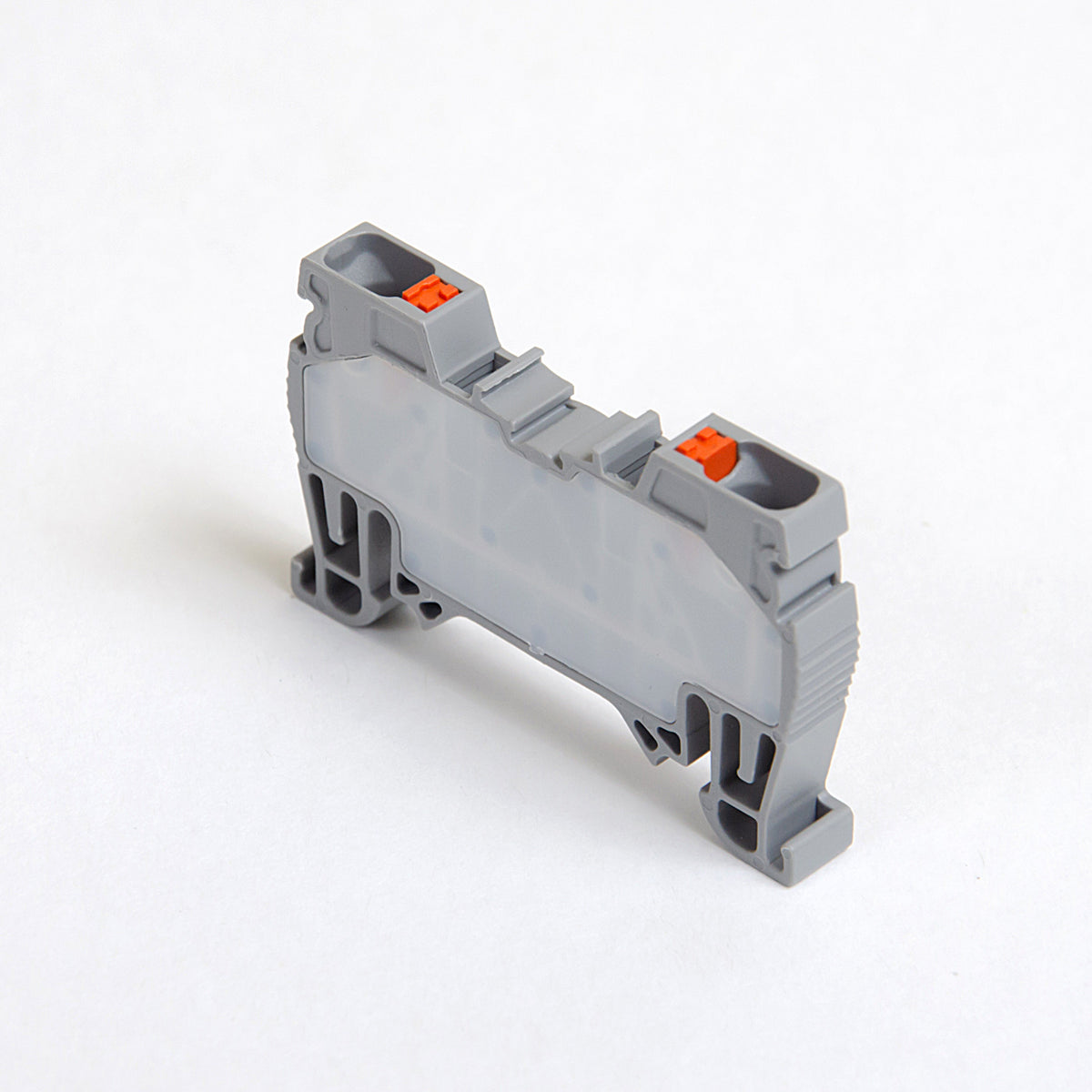 ONKA 4mm2 spring rail connector terminal strip DIN rail terminal strip 2-wire grey, 1020024