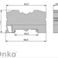 ONKA 10mm2 PE spring rail connector terminal block DIN rail terminal 2-wire liath, 1020300