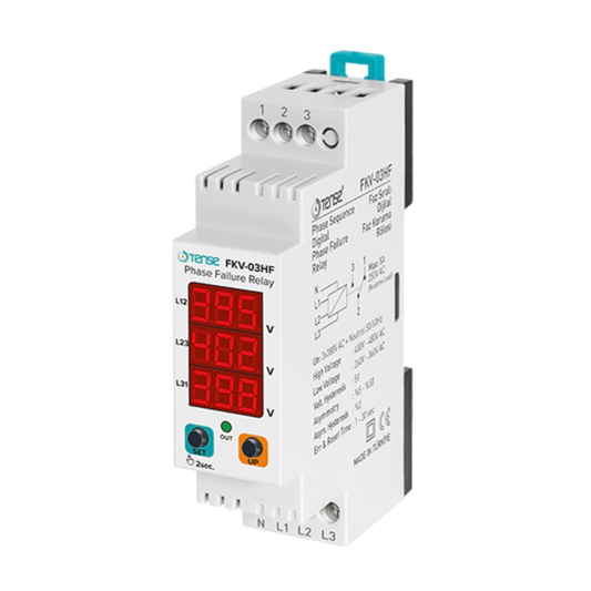 Monitoring/protection three-phase relay for control of overvoltage, undervoltage, asymmetry sequence