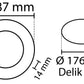 2 pcs SLIM LED painéal bán fuar /6500K 15W / 1350Lm cruinn suiteáilte (soláthar cumhachta san áireamh) 6500K YL10-1500