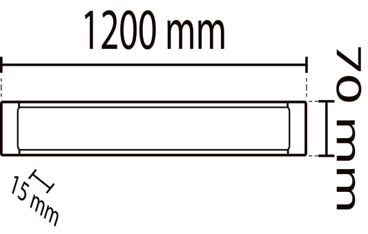 2pcs - 120 cm LED panel 40W IP20 Cold White / 6500K luminaire 3600Lm YL98-1200