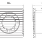 ARS - white wall mounted axial bathroom / WC fan white with grille quiet 200mm, 300 m3/h, 340049