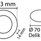2 pcs - round LED panel 3W / 270Lm white circular recessed (power supply included) 4000K YL10-0307