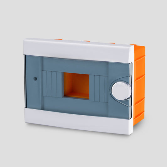 ARS Modular switchboard 2-6 MOD (2-6 fuses), plastic flush-mounted switch cabinet, transparent door IP40, 341213