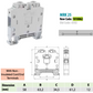 ONKA 25mm2 Screw rail connector terminal block DIN rail terminal 2-wire grey, 1010062