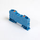 ONKA 10mm2 spring rail connector terminal block DIN rail terminal 2-wire blue, 1020047