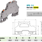 ONKA 4mm2, 2 tier spring rail connector terminal block DIN rail terminal 4-wire grey, 1020406