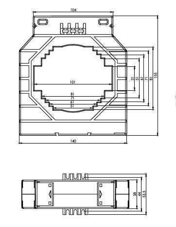 ONKA Current transformer - CURRENT TRANSFORMER 3000/5A, 100MM, CLASS 0.5S, 30VA (TK10030005312 / 80011776)