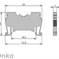 ONKA 1.5mm2 spring rail connector terminal block DIN rail terminal 2-wire grey, 1020002