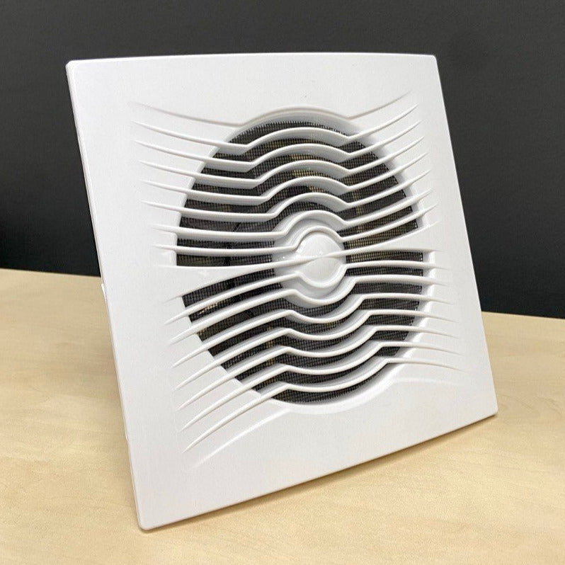 ARS - white wall mounted axial bathroom / WC fan white with grille quiet 200mm, 300 m3/h, 340049