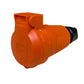 Orange hermetic rubber socket IP54 with flap 16A 250V French type (Pin) RDP-O-E Bylion