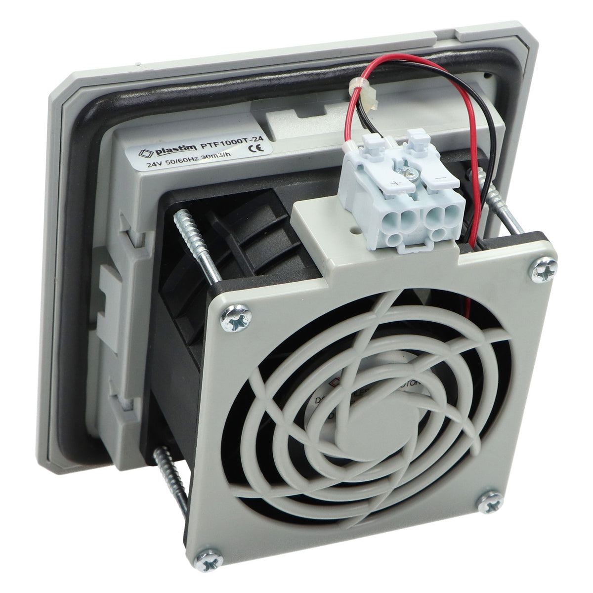 Gaothrán le scagaire + teanntán scrobarnaí, 30 (41) m3/u, 120x120, 230V 50/60Hz IP54 PTF1000T Plastim