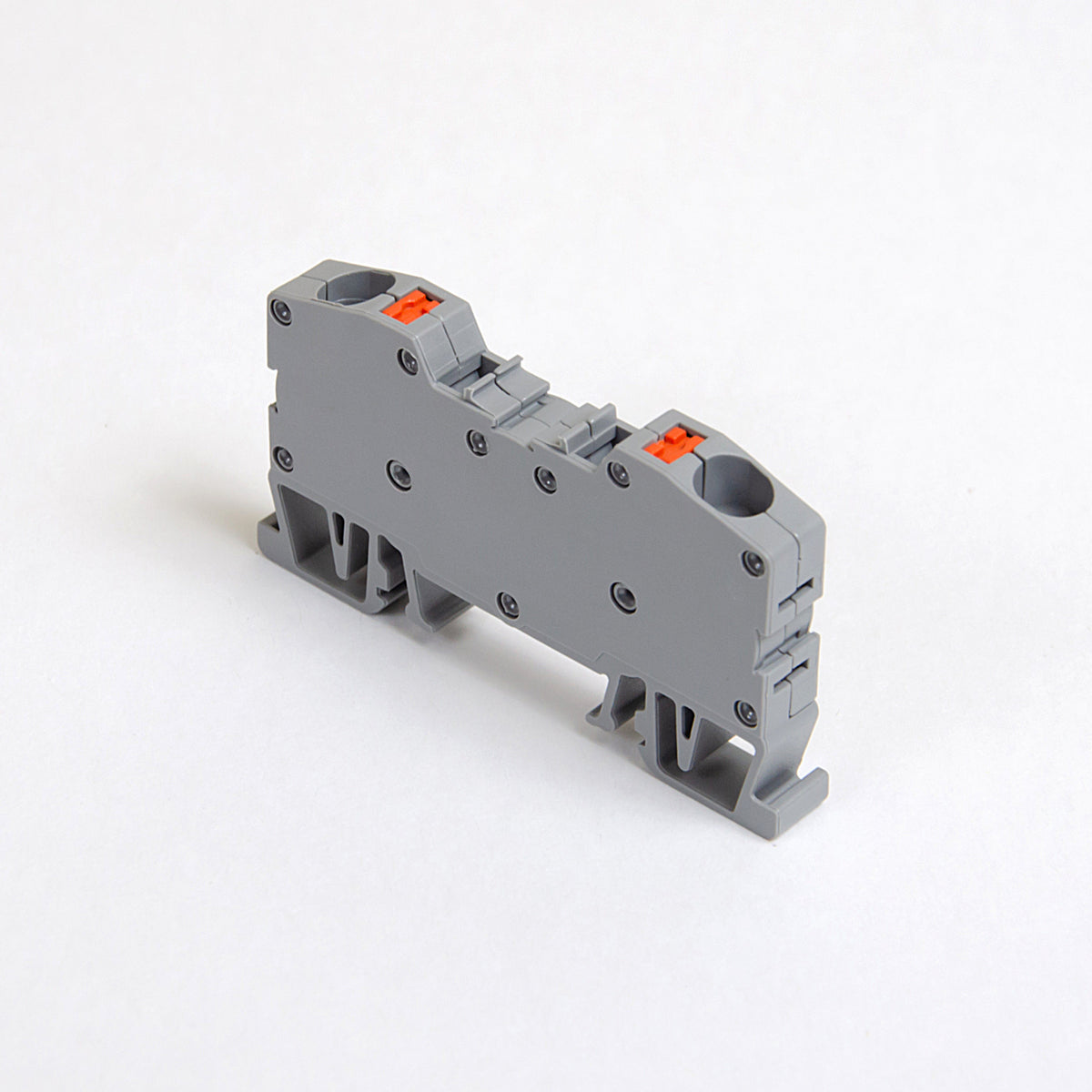ONKA 6mm2 spring rail connector terminal strip DIN rail terminal strip 2-wire grey, 1020034