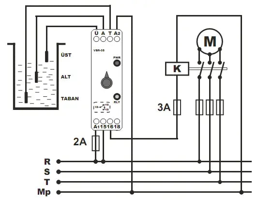 Level switch / Filling level monitor, discharge level gauge for borehole VSR-05 TENSE
