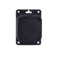 Dubh "rubber" socket suiteáilte ar dhromchla 250V, 16A, IP44, SCHUKO 2P+Z, 1KMP-F, Bylion