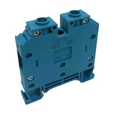 ONKA 35mm2 Screw rail connector terminal block DIN rail terminal 2-wire blue, 1010085