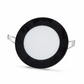 2 pcs - painéal LED ciorclach 6W / 540Lm bán fuar fráma dhubh ciorclach suiteáilte (soláthar cumhachta san áireamh) 6500K YL10-0600-S