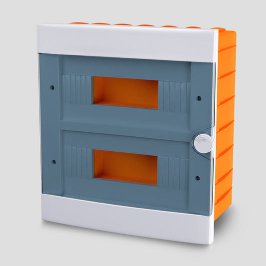 ARS Modular switchboard 24 MOD (24 fuses), plastic flush-mounted switch cabinet, transparent door IP40, 341208