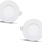 2 pcs - round LED panel 3W / 270Lm white circular recessed (power supply included) 4000K YL10-0307