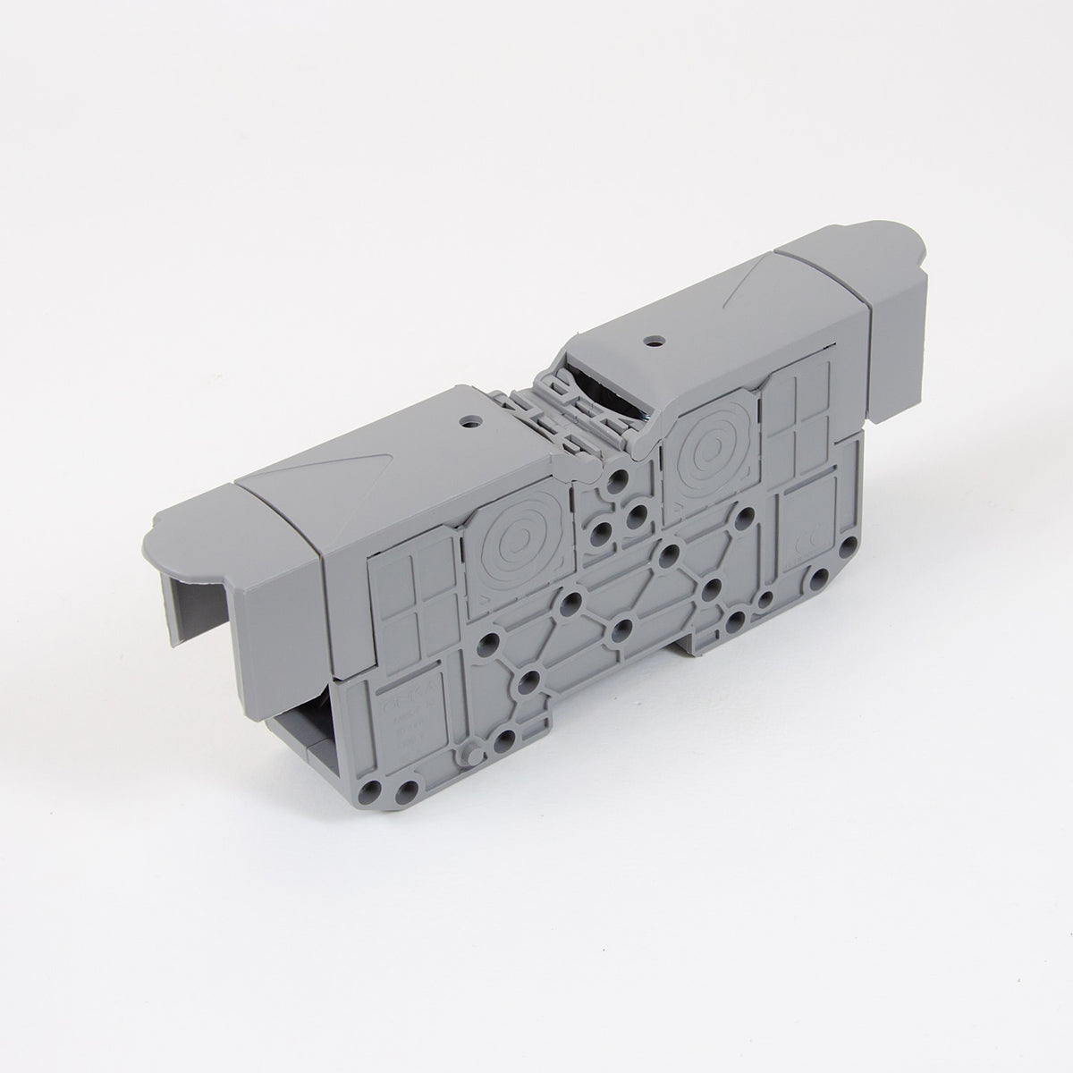 ONKA 70mm2 M8 Screw rail connector terminal block DIN rail terminal with protective cover, grey, 1030045
