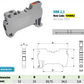 ONKA 2.5mm2 Hybrid Scriú / Spring Rail Terminal Block Terminal Block DIN Rail Terminal Block 2-wire liath, 1040002