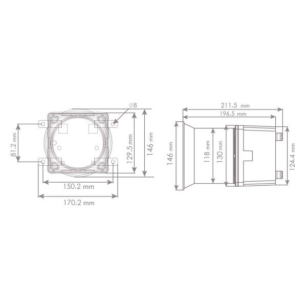 ES120 Aoibhinn Trom, miotal die-cast, 7 ton, 85-250 V AC/DC