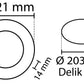 2 pcs - SLIM LED panel black frame cold white /6500K 18W / 1620Lm round recessed round (power supply included) 6500K YL10-1800-S