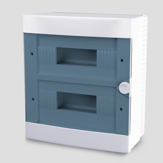 ARS Modular switchboard 24 MOD (24 fuses), surface-mounted switch cabinet, plastic, transparent door IP40, 341207