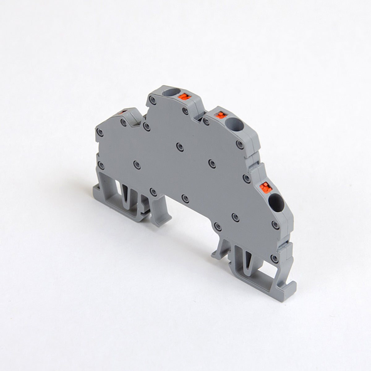 ONKA 2.5mm2, 2 tier spring rail connector terminal block DIN rail terminal block 4-wire grey, 1020379
