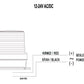 MUCCO SNT-915-B-4 90 diameter 5 light modes 10 melodic SMD LEDs with buzzer 12-24V AC/DC blue roof lamp