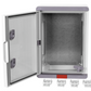 Plastic box IP 67, with grey door, 350x250x150 mm