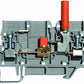 ONKA 6mm2 Screw rail connector terminal block with test terminal on DIN rail 2-wire grey, 1010213