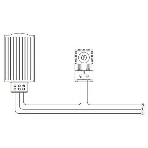 Switchboard heater PTC 150W, PHT150, PLASTIM