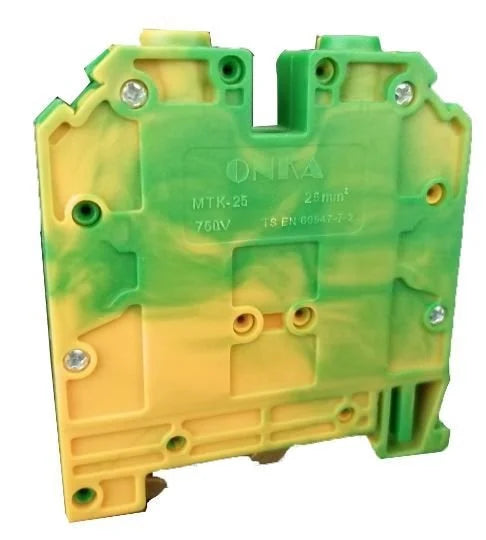 ONKA 16mm2 PE Scriú raon conneoir téarma bloc téarma DIN raon 2-sreang liath, 1010223