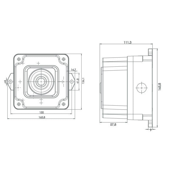 Siren/tonn trom (7 ton) le solas strobe dearg 85-260 V